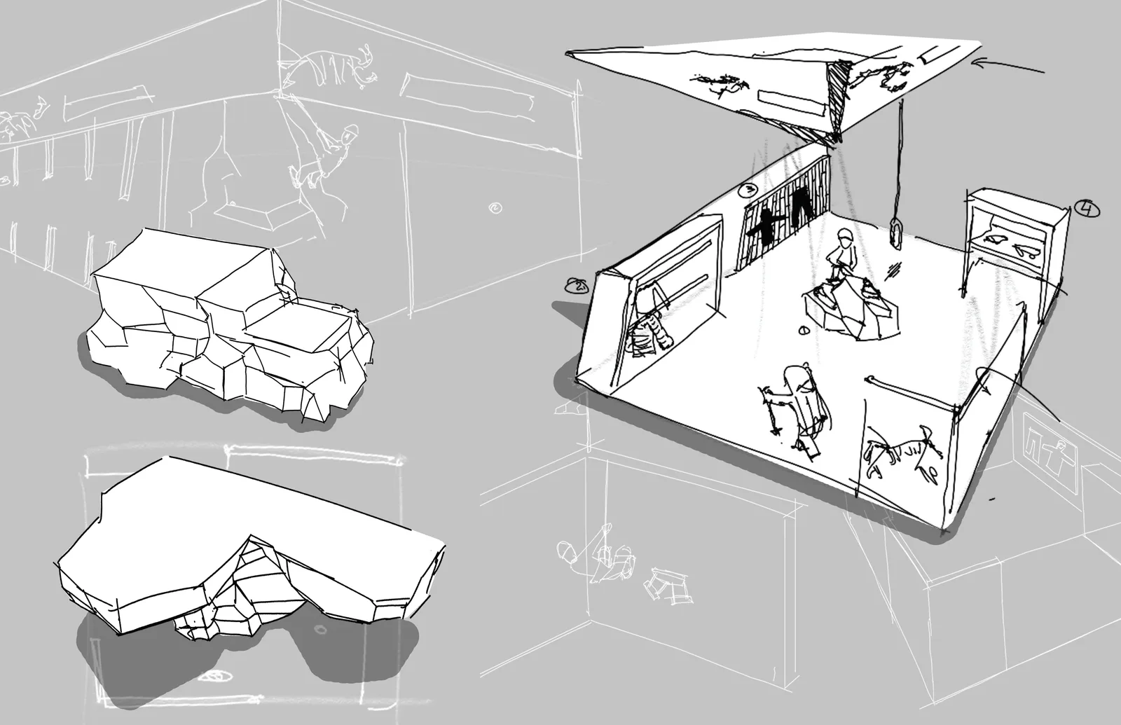 Arc'teryx booth sketch concepts