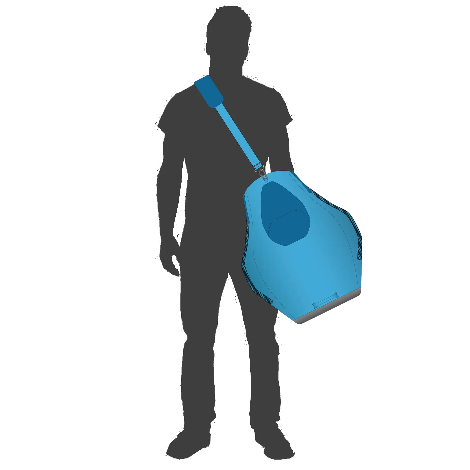 Cross-body carry placeholder