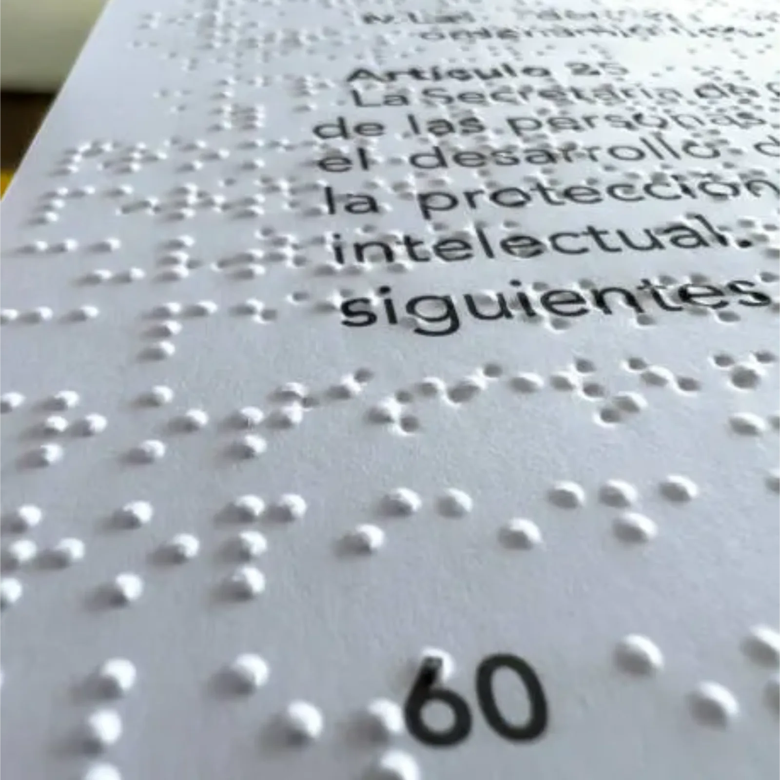 Braille text